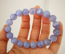 Load image into Gallery viewer, High Grade Blue Lace Agate Bracelet/10mm Beads/Stone of communication/Calm/Peace/Serenity