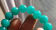 Load image into Gallery viewer, Amazonite Bracelet/9.6mm beads/Energy Healing/Balancing/Communicating Truth/Increasing Self-Esteem