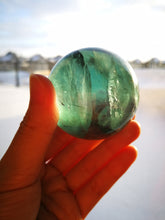 Load image into Gallery viewer, Blue Fluorite Sphere/100% Natural/Stunning interior rainbows/Office & Home Decoration