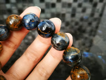 Load image into Gallery viewer, Pietersite Bracelet/13.4mm Beads/Tiger Eye Effect/Tempest Stone/Self-Realization/Positive Transformation