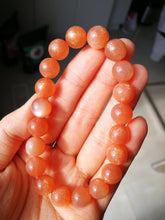 Load image into Gallery viewer, Top Grade Sunstone Bracelet/10.4mm Beads/Abundance Stone/"Good Luck" Crystal/Gift/Energy of the Sun