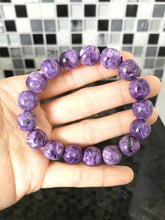 Load image into Gallery viewer, AAA Grade Charoite Bracelet/11.4mm Beads/100% Natural/Courage/Intuition/Overcome Fear/Spirit of Unconditional Love