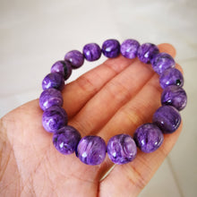 Load image into Gallery viewer, AAA Grade Charoite Bracelet/11.4mm Beads/100% Natural/Courage/Intuition/Overcome Fear/Spirit of Unconditional Love