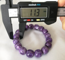 Load image into Gallery viewer, AAA Grade Charoite Bracelet/11.4mm Beads/100% Natural/Courage/Intuition/Overcome Fear/Spirit of Unconditional Love