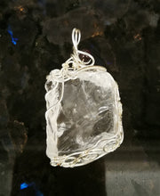 Load image into Gallery viewer, Azeztulite pendant/Silver wired/Interior Rainbows/Mood Lifting/Calm/Peace/Joy/Confidence/Manifestation