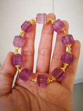 Load image into Gallery viewer, Beautiful Purple Fluorite Bracelet/10.5mm Beads/Peace-Giving Crystal/Increase concerntration/Quiet Anxiety