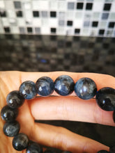 Load image into Gallery viewer, Very Rare Aquamarine Bracelet/Demon's Eye/Metallic Luster Effect/12mm Beads/Owner's Private Collection/Birth Stone of March