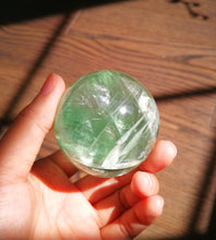 Load image into Gallery viewer, Beautiful Green Fluorite Sphere/5.15cm/Aura Cleanser/Anti Addition/Home Decoration/Elixir for Gardening Uses/Calm Anxiety