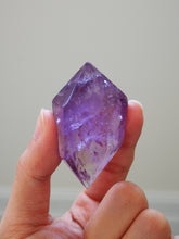 Load image into Gallery viewer, Pure Natural Amethyst Crystal Stone Pillar/Polished Double Terminated Point/Interior Rainbows/Spiritual Meditation