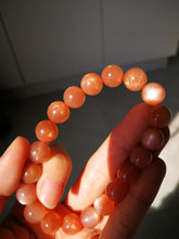 Load image into Gallery viewer, Top Grade Sunstone Bracelet/10.4mm Beads/Abundance Stone/"Good Luck" Crystal/Gift/Energy of the Sun