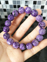 Load image into Gallery viewer, AAA Grade Charoite Bracelet/11.4mm Beads/100% Natural/Courage/Intuition/Overcome Fear/Spirit of Unconditional Love