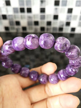 Load image into Gallery viewer, AAA Grade Charoite Bracelet/11.4mm Beads/100% Natural/Courage/Intuition/Overcome Fear/Spirit of Unconditional Love