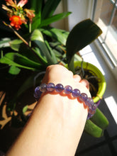 Load image into Gallery viewer, Gorgeous Cordierite Bracelet/Iolite/Dichroite/8.4mm-8.8mm Beads/7.5 Inches/Water Sapphire/Stone of the Muses/Spiritual Healing