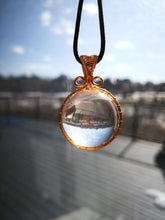 Load image into Gallery viewer, Round Azeztulite Pendant/2.26cm Diameter/Big Interior Rainbows/Inner Peace/Calm/Healing Crystal