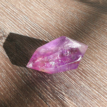Load image into Gallery viewer, Pure Natural Amethyst Crystal Stone Pillar/Polished Double Terminated Point/Interior Rainbows/Spiritual Meditation