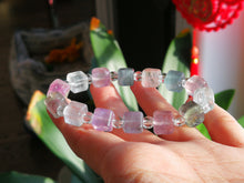 Load image into Gallery viewer, Rainbow colored fluorite/9mm Beads/Inner Peace and Calm/Personal Growth/Mental Clarity/Cleanse and Energize