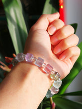 Load image into Gallery viewer, Rainbow colored fluorite/9mm Beads/Inner Peace and Calm/Personal Growth/Mental Clarity/Cleanse and Energize