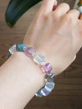 Load image into Gallery viewer, Rainbow colored fluorite/9mm Beads/Inner Peace and Calm/Personal Growth/Mental Clarity/Cleanse and Energize