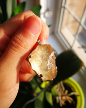Load image into Gallery viewer, Libyan Gold Tektite Silver Pendant/Libyan Dessert Glass/Powerful Manifestation Stone/Transform Your Life