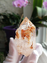 Load image into Gallery viewer, Beautiful Skeletal Quartz from Madagascar/Red Clay/Lavender Purple Inclusions/Crystal Healing - 76g