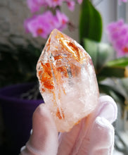 Load image into Gallery viewer, Beautiful Skeletal Quartz from Madagascar/Red Clay/Lavender Purple Inclusions/Crystal Healing - 76g