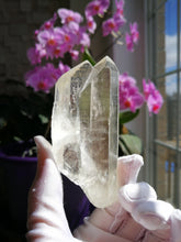 Load image into Gallery viewer, Natural Blue Needles Quartz/Twin Quartz Crystal/Soulmate Quartz/Twin Flames/Tantric Twins - 116g