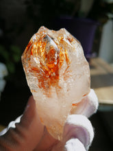 Load image into Gallery viewer, Gorgeous UV Reactive Skeletal Quartz from Madagascar/Red Clay & Lavender Purple Inclusions/Master Healing Crystal - 67g