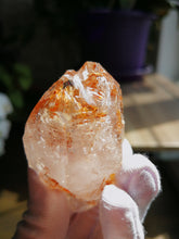 Load image into Gallery viewer, Gorgeous UV Reactive Skeletal Quartz from Madagascar/Red Clay & Lavender Purple Inclusions/Master Healing Crystal - 67g