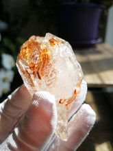 Load image into Gallery viewer, Gorgeous UV Reactive Skeletal Quartz from Madagascar/Red Clay & Lavender Purple Inclusions/Master Healing Crystal - 67g