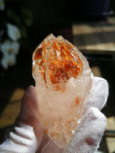 Load image into Gallery viewer, Gorgeous UV Reactive Skeletal Quartz from Madagascar/Red Clay & Lavender Purple Inclusions/Master Healing Crystal - 67g