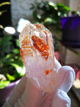 Load image into Gallery viewer, UV Reactive Skeletal Quartz from Madagascar/Red Clay & Lavender Purple Inclusions/Master Healing Crystal - 63g