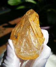 Load image into Gallery viewer, Extraordinary Golden Skeletal Quartz from Pakistan/Yellow Clay Inclusions/Rainbows/Ancient Wisdom/Master Healing Crystal - 70g