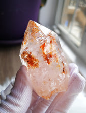 Load image into Gallery viewer, Beautiful Skeletal Quartz from Madagascar/Red Clay/Lavender Purple Inclusions/Crystal Healing - 76g