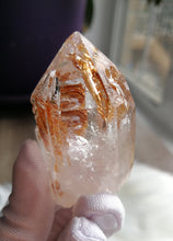 Load image into Gallery viewer, Beautiful Skeletal Quartz from Madagascar/Red Clay/Lavender Purple Inclusions/Crystal Healing - 76g