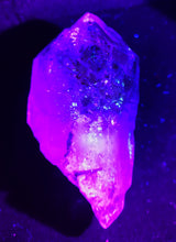 Load image into Gallery viewer, Gorgeous UV Reactive Skeletal Quartz from Madagascar/Red Clay & Lavender Purple Inclusions/Master Healing Crystal - 67g