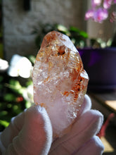 Load image into Gallery viewer, UV Reactive Skeletal Quartz from Madagascar/Red Clay & Lavender Purple Inclusions/Master Healing Crystal - 63g