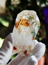 Load image into Gallery viewer, UV Reactive Skeletal Quartz from Madagascar/With Red Clay Inclusion/Very Lustrous and Clear/Master Healing Crystal - 70g

