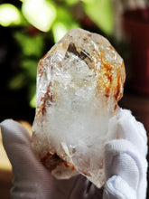 Load image into Gallery viewer, UV Reactive Skeletal Quartz from Madagascar/With Red Clay Inclusion/Very Lustrous and Clear/Master Healing Crystal - 70g
