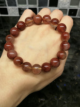 Load image into Gallery viewer, Natural Red Rutilated Quartz Bracelet-10mm beads
