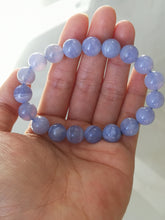 Load image into Gallery viewer, High Grade Blue Lace Agate Bracelet/10mm Beads/Stone of communication/Calm/Peace/Serenity
