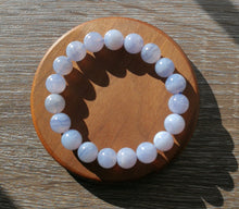 Load image into Gallery viewer, High Grade Blue Lace Agate Bracelet/10mm Beads/Stone of communication/Calm/Peace/Serenity
