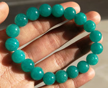 Load image into Gallery viewer, Amazonite Bracelet/9.6mm beads/Energy Healing/Balancing/Communicating Truth/Increasing Self-Esteem
