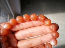 Load image into Gallery viewer, Top Grade Sunstone Bracelet/10.4mm Beads/Abundance Stone/"Good Luck" Crystal/Gift/Energy of the Sun
