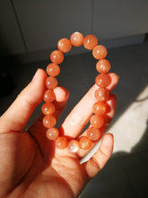 Load image into Gallery viewer, Top Grade Sunstone Bracelet/10.4mm Beads/Abundance Stone/"Good Luck" Crystal/Gift/Energy of the Sun
