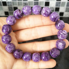 Load image into Gallery viewer, AAA Grade Charoite Bracelet/11.4mm Beads/100% Natural/Courage/Intuition/Overcome Fear/Spirit of Unconditional Love

