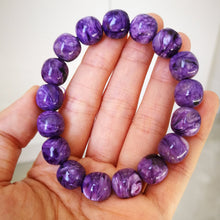 Load image into Gallery viewer, AAA Grade Charoite Bracelet/11.4mm Beads/100% Natural/Courage/Intuition/Overcome Fear/Spirit of Unconditional Love
