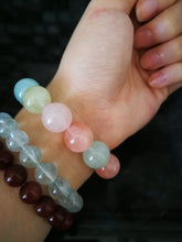 Load image into Gallery viewer, Morganite Bracelet/13.6mm Beads/Crystal of Divine Love/Inner Strength/Relationship
