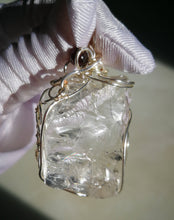 Load image into Gallery viewer, Azeztulite pendant/Silver wired/Interior Rainbows/Mood Lifting/Calm/Peace/Joy/Confidence/Manifestation
