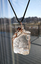 Load image into Gallery viewer, Azeztulite pendant/Silver wired/Interior Rainbows/Mood Lifting/Calm/Peace/Joy/Confidence/Manifestation
