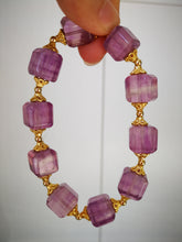 Load image into Gallery viewer, Beautiful Purple Fluorite Bracelet/10.5mm Beads/Peace-Giving Crystal/Increase concerntration/Quiet Anxiety
